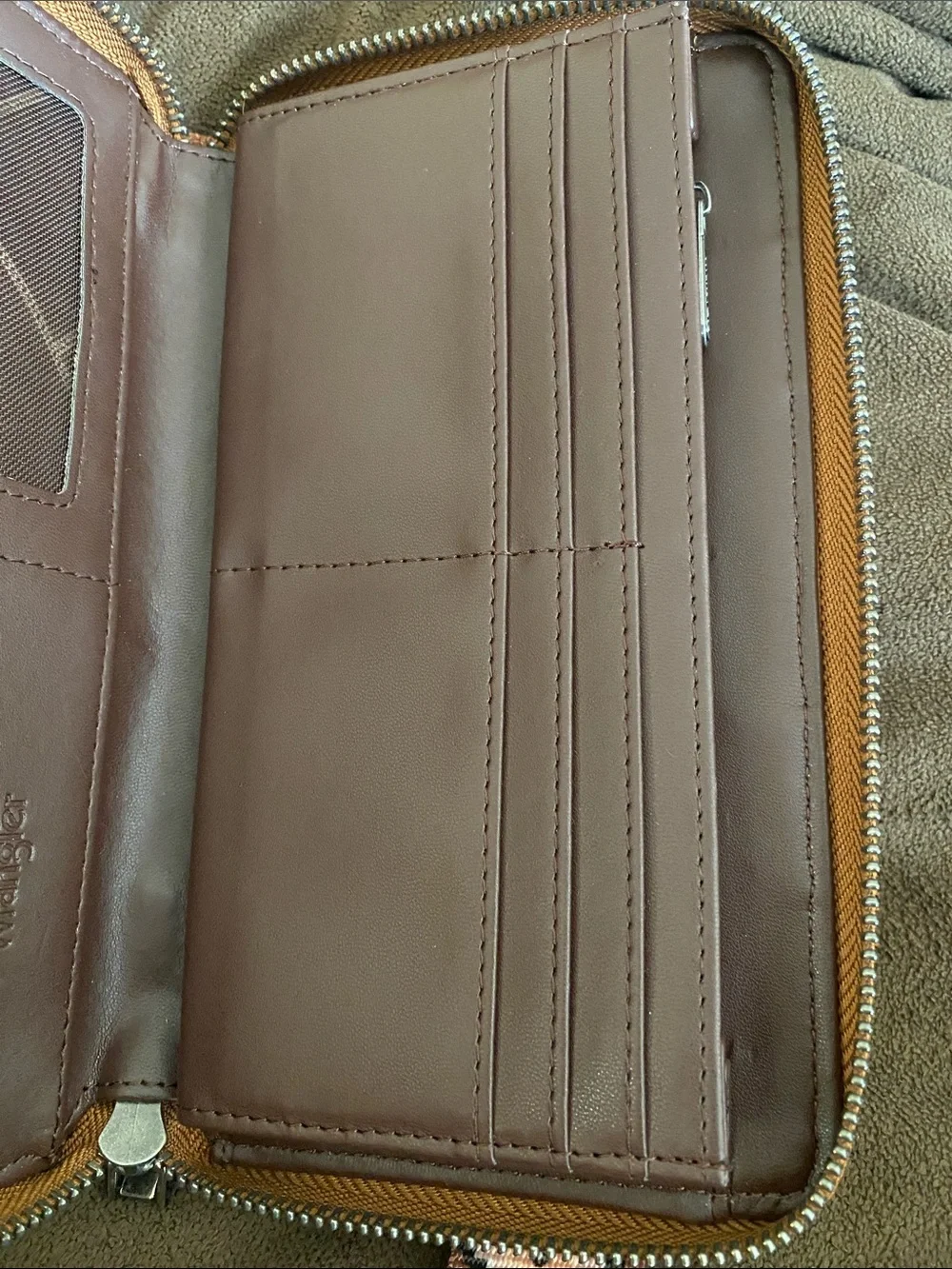 Wrangler Southwestern Aztec Zip Around Wallet Wristlet Brown Western Boho